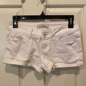 G by Guess white denim shorts